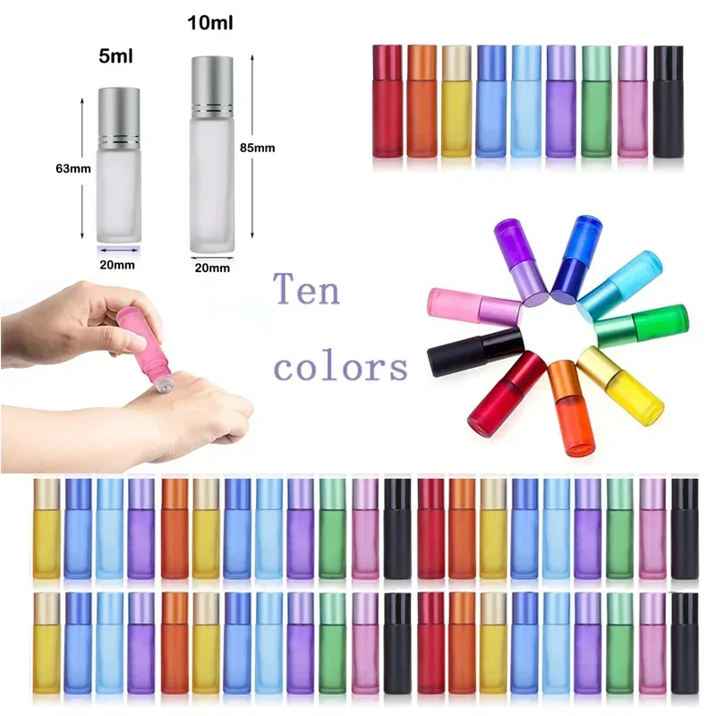 Perfume Travel Set - Bouteilles à roulettes en verre dépoli