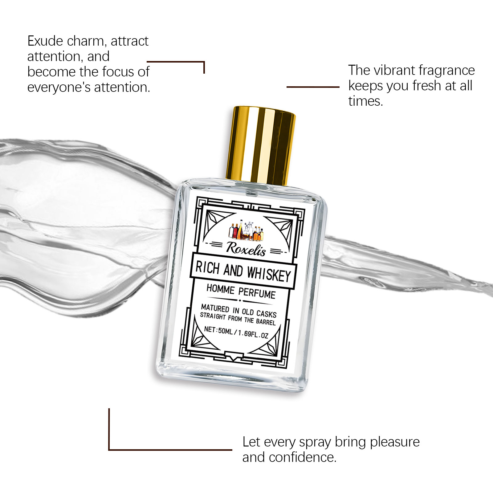 Roxelis 50ml Charm Whisky Parf - Fragrance Perfume Usa avis et prix